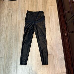 Black Faux Leather Pants